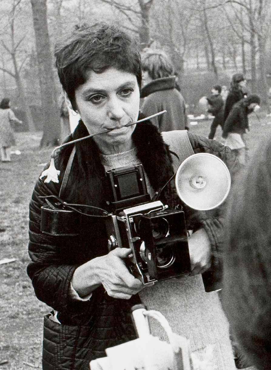 Diane Arbus in Central Park, 1969, photographed by Garry Winogrand